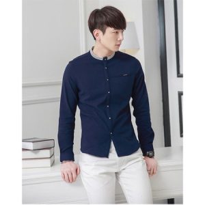 Áo sơ mi nam cổ sọc thời trang (Xanh đen M, L, XL) - SN006 - GS130